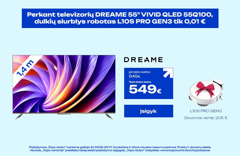Televizorius DREAME 55" VIVID QLED 55Q100