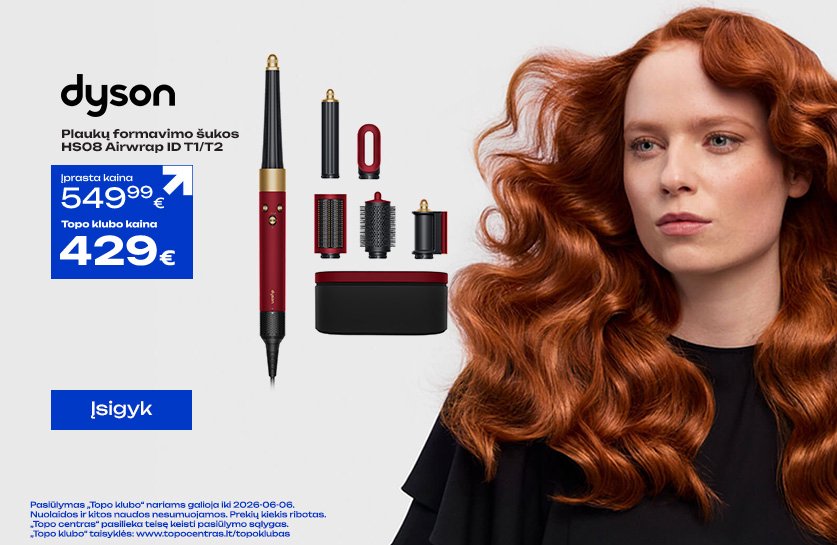 Plaukų formavimo šukos DYSON HS08 Airwrap ID T1/T2 Red Velvet / Gold, 596926-01