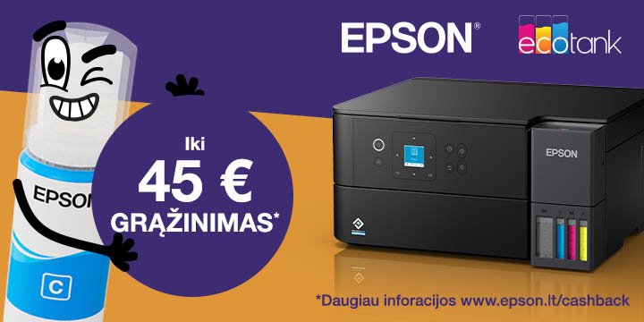 Pirk Epson spausdintuvą ir susigrąžink dalį pinigų!