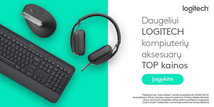Daugeliui LOGITECH kompiuterių aksesuarų TOP kainos