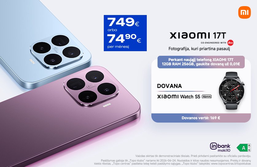 Naujiena! Xiaomi 17T serijos telefonai | Paprasti
