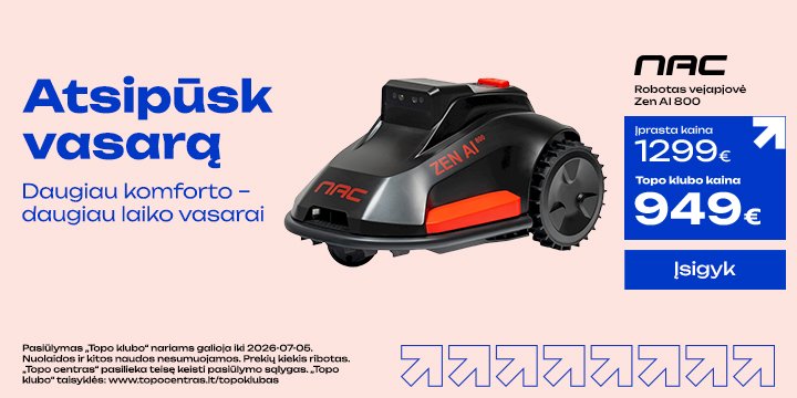 Robotas vejapjovė NAC Zen AI 800