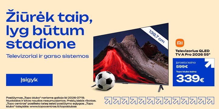 Televizorius XIAOMI QLED TV A Pro 2026 55"