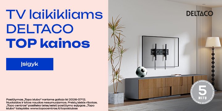 Deltaco TV laikikliams TOP kainos!