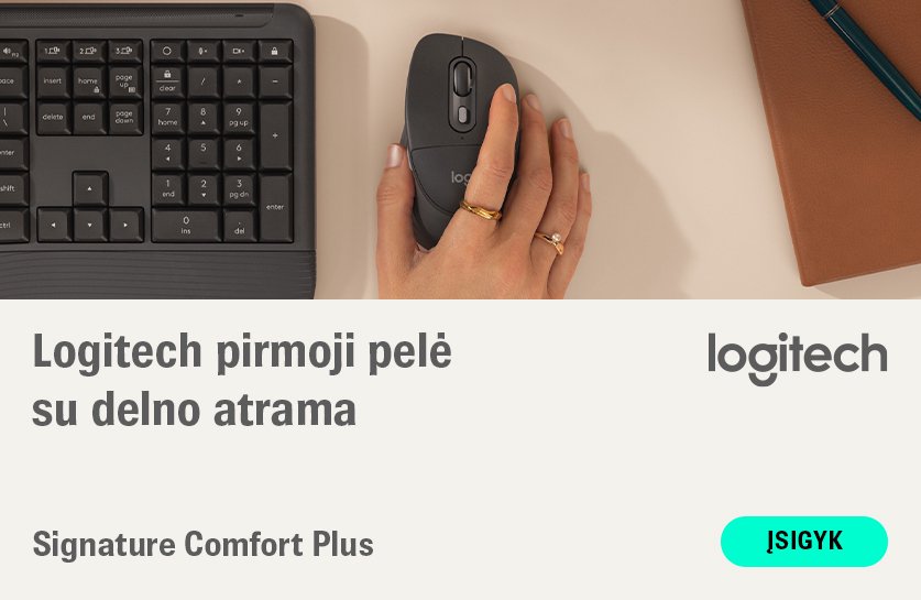 Naujiena! Logitech pirmoji pelė su delno atrama