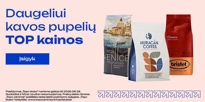 Daugeliui kavos pupelių TOP kainos!