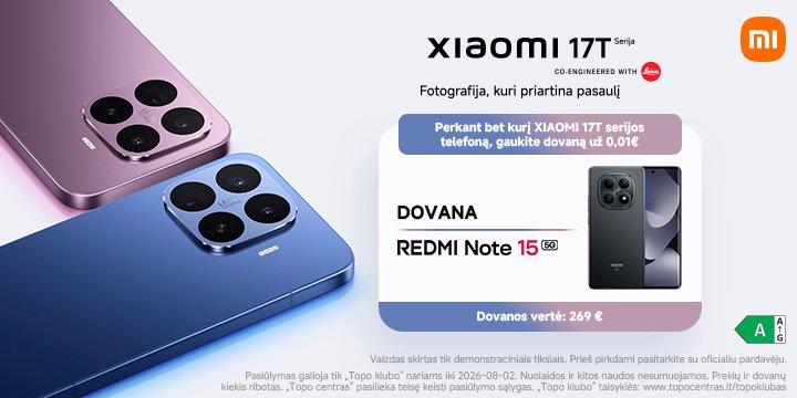 Naujiena! Xiaomi 17T serijos telefonai 