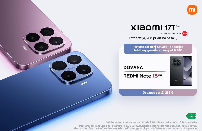 Naujiena! Xiaomi 17T serijos telefonai 