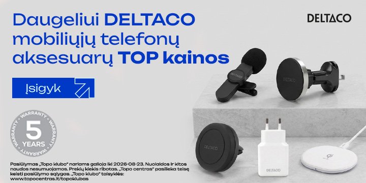 Daugeliui DELTACO mobiliųjų telefonų aksesuarų TOP kainos!