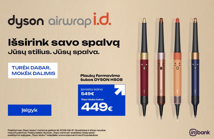 Plaukų formavimo prietaisams DYSON TOP kainos!