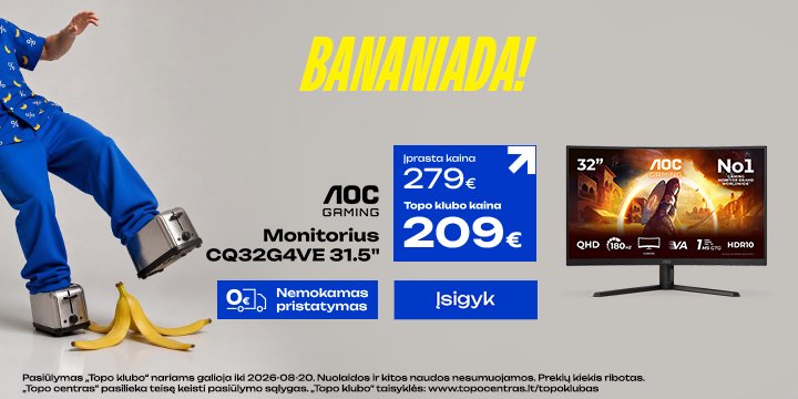 Bananiada - slidžiai geros kainos | Monitoriai