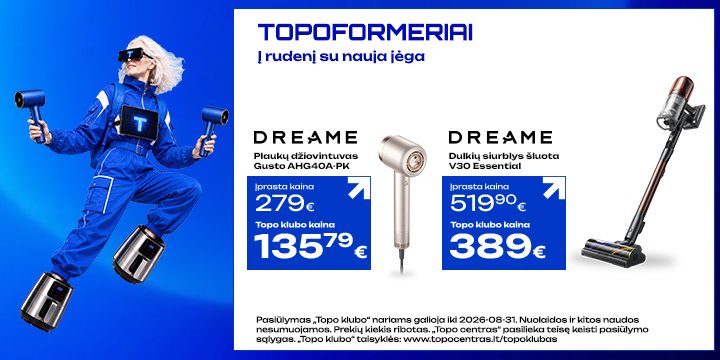 Dreame prekėms TOP kainos!