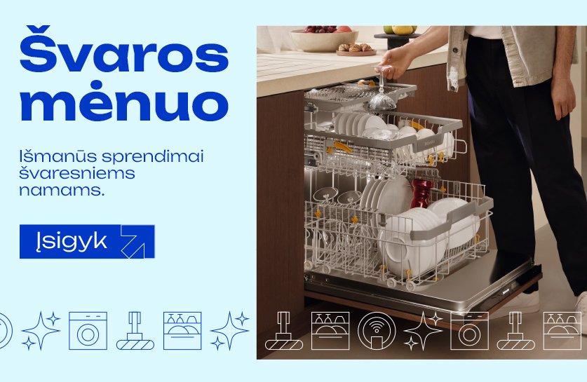 Švaros mėnuo! Išmanūs sprendimai švaresniems namams
