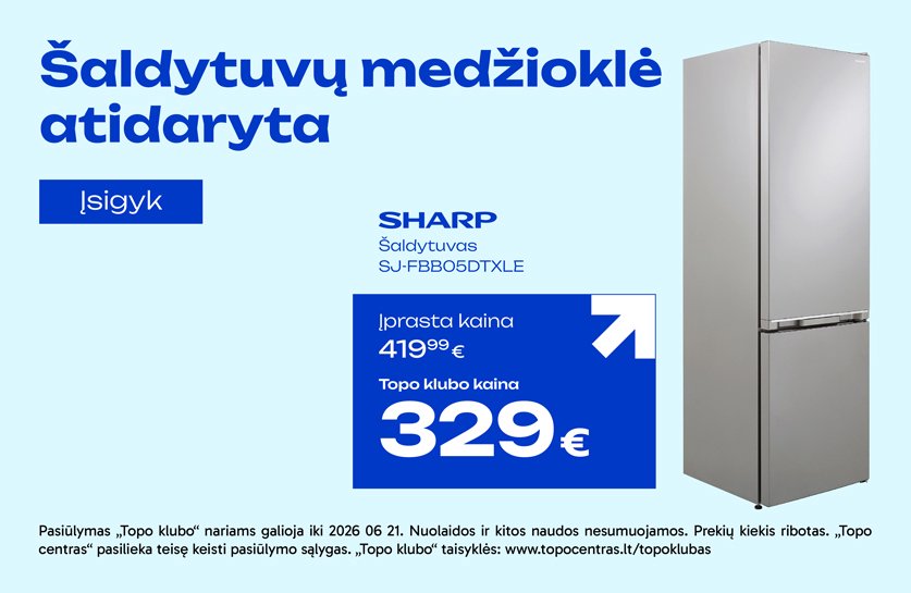 Šaldytuvas SHARP SJ-FBB04DTXLE
