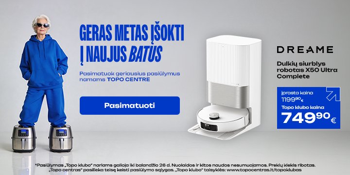 Dulkių siurblys robotas Dreame X50 Ultra Complete, baltas