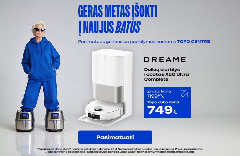 Dulkių siurblys robotas Dreame X50 Ultra Complete, baltas