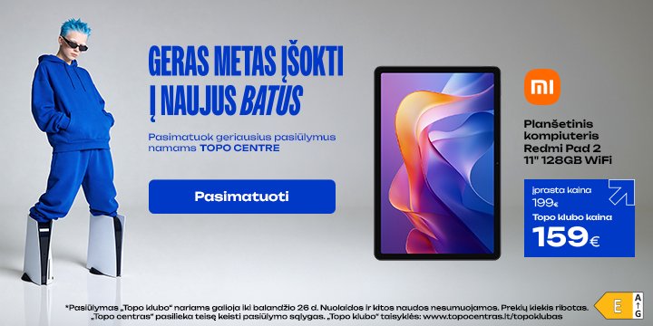 Planšetinis kompiuteris XIAOMI Redmi Pad 2 11" 128GB WiFi Graphite Gray