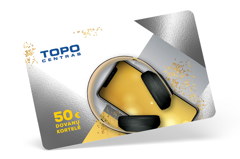 TOPO CENTRAS dovanų kortelė 50 € 