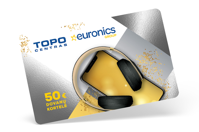 TOPO CENTRAS dovanų kortelė 50 € 