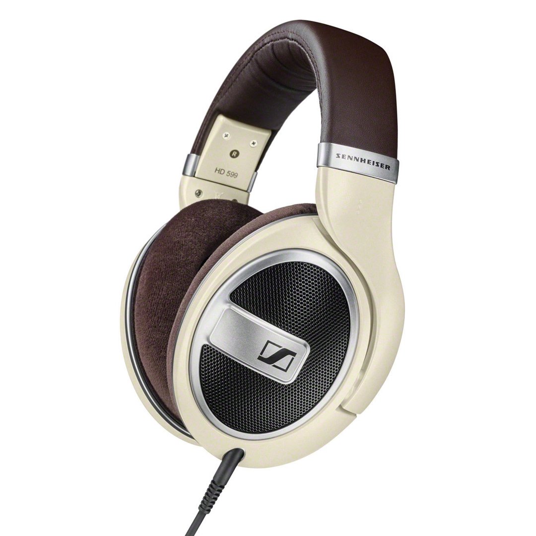 Ausinės SENNHEISER HD 599 ant ausų, rudos/dramblio spalvos 506831