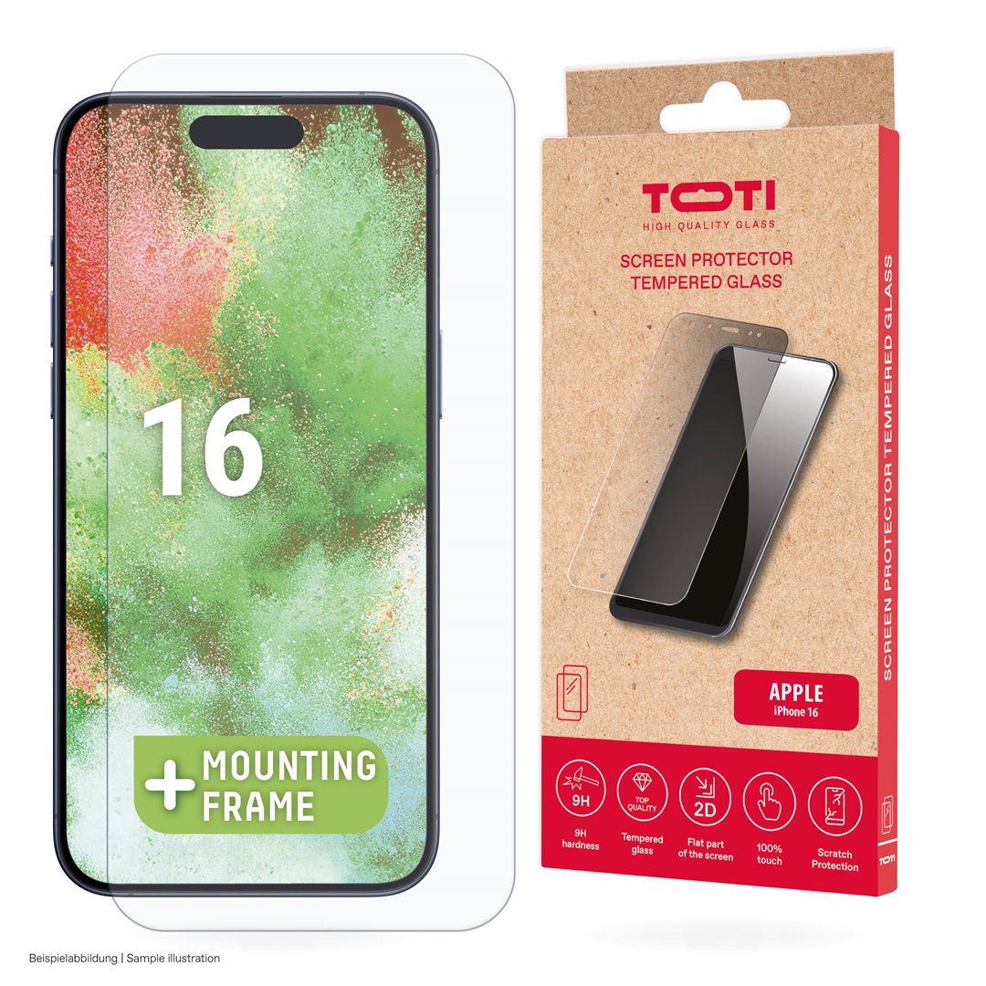 Ekrano apsauga TOTI TEMPERED iPhone 16/15 Pro/15
