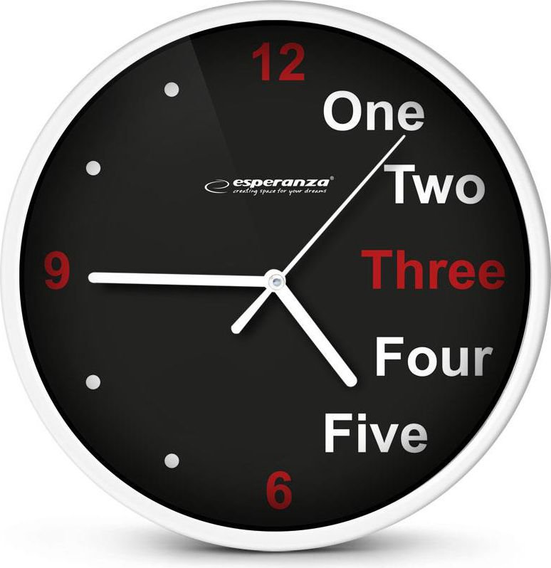 Esperanza Wall Clock Prague White (EHC014W)