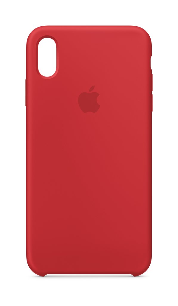 Dėkliukas APPLE iPhone XS Max, silikoninis, nugarėlė, raudonas