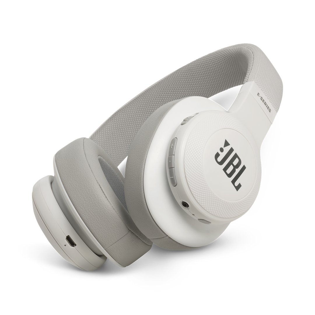 Ausinės JBL E55BTBLK ant ausų, su mikrofonu, wireless, bluetooth, baltos