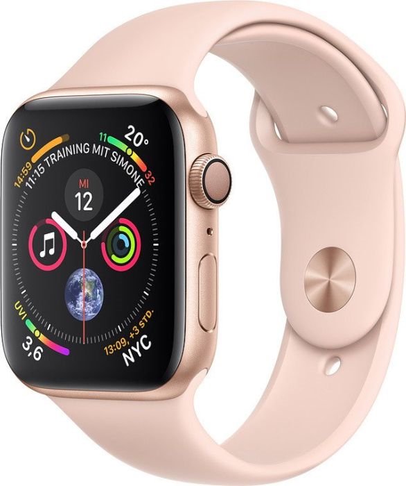 Išmanusis laikrodis APPLE Watch 4 GPS, 44mm Gold Alu Pink Sport Band