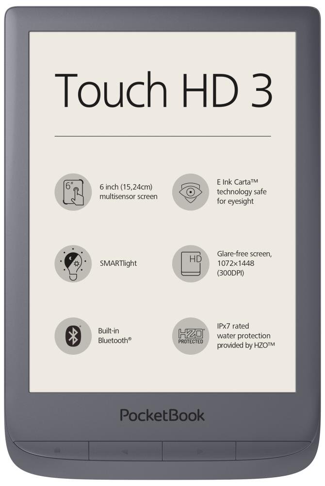 Elektroninė skaityklė POCKETBOOK Touch HD 3 Grey