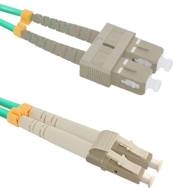 Qoltec Optic Patchcord LC/UPC - SC/UPC MM 50/125 OM4 1m (54348)