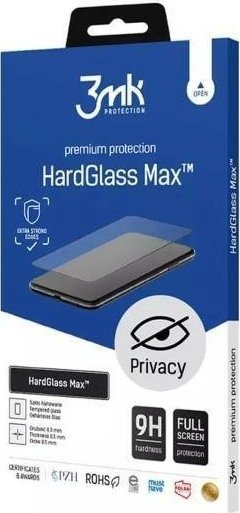 3MK 3MK HardGlass Max Privacy iPhone 14 Pro 6.1" black/black, FullScreen Glass