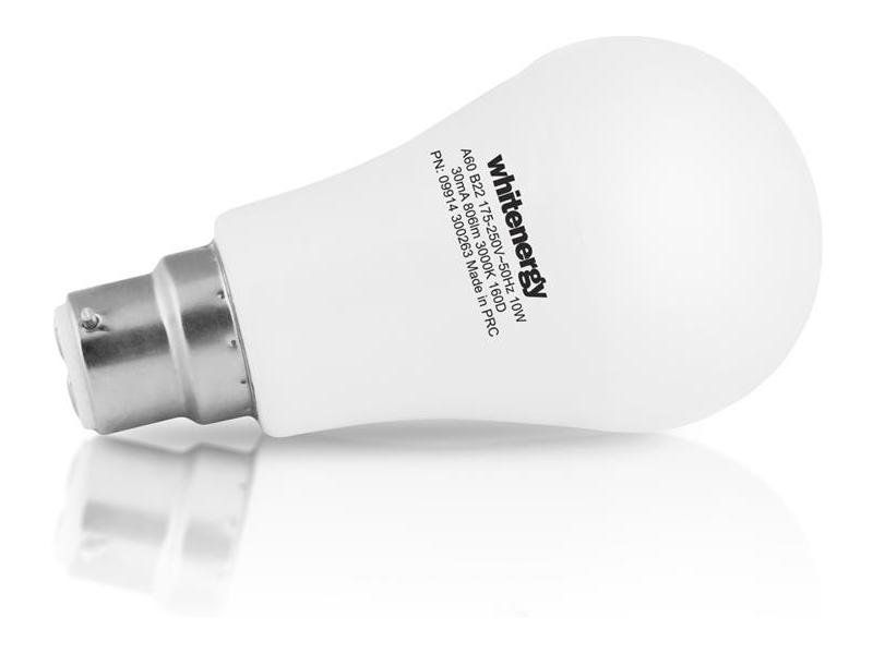LED lemputė Whitenergy | B22 | 11 SMD2835 | 10W |175-250V šilta balta | A60