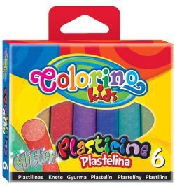 Colorino Plasticine 6 glitter colors