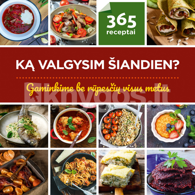 Knyga Ką valgysim šiandien? 365 receptai