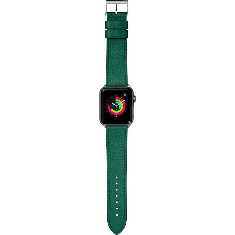 Dirželis LAUT Milano Apple išmaniajam laikrodžiui 42mm, natūralios odos, žalias