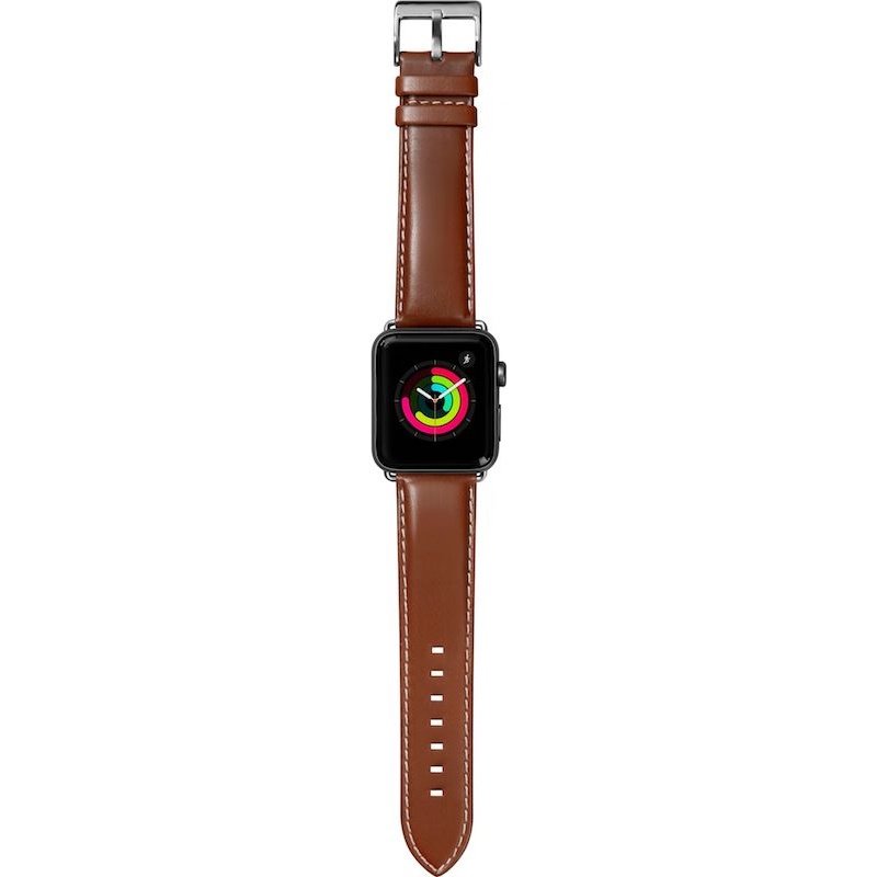 Strap LAUT Oxford for Apple smart watch 38mm genuine leather brown Topocentras