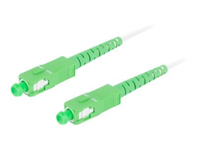 Tinklo kabelis LANBERG fiber optic patchcord SM SC/APC-SC/APC simplex 5m LSZH g657a2 3.0mm white