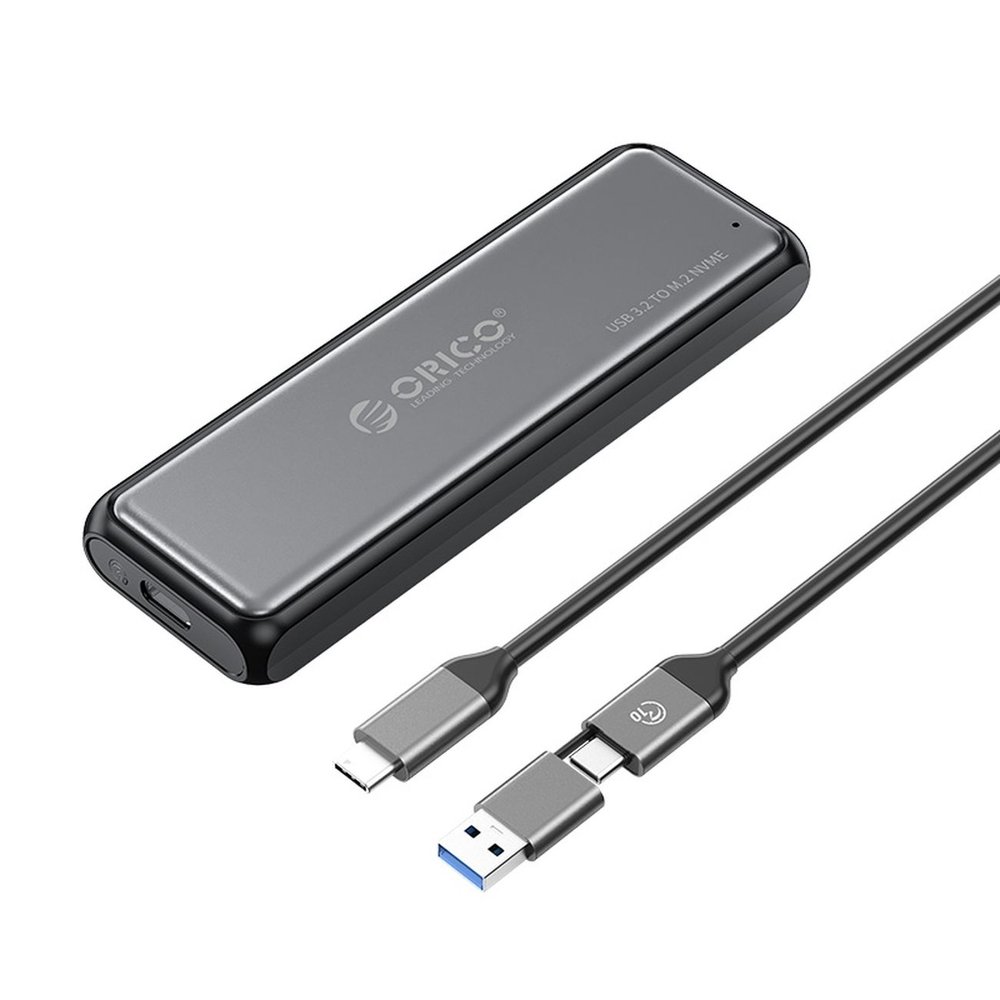 Orico DDM2-C3-G2 M.2 NVME USB-A USB-C 3.2 10Gb/s Disk Drive - Gray ...