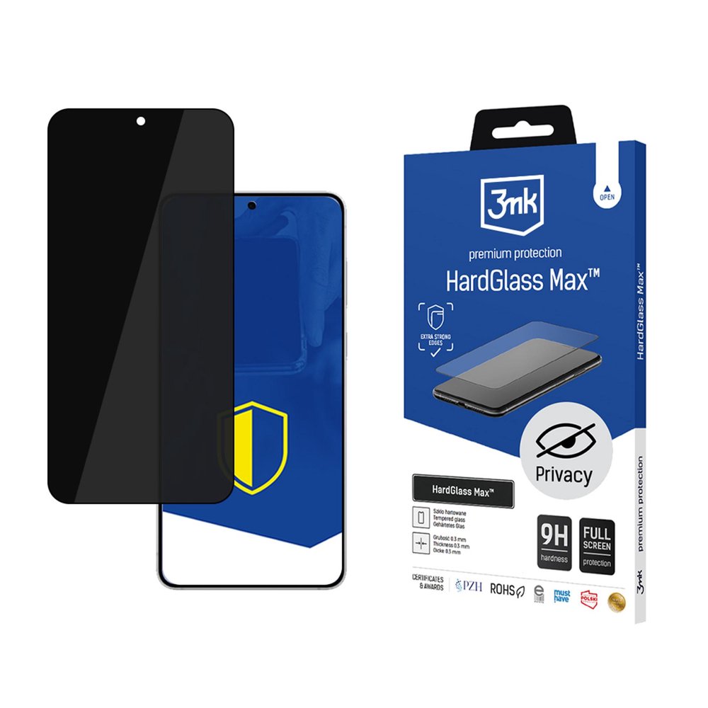 Mob.telefono ekrano apsauga 3mk Max Privacy Black Privacy Glass for Samsung Galaxy S25 Edge