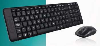 Klaviatūros ir pelės komplektas LOGITECH MK220, belaidis, RU, juodas