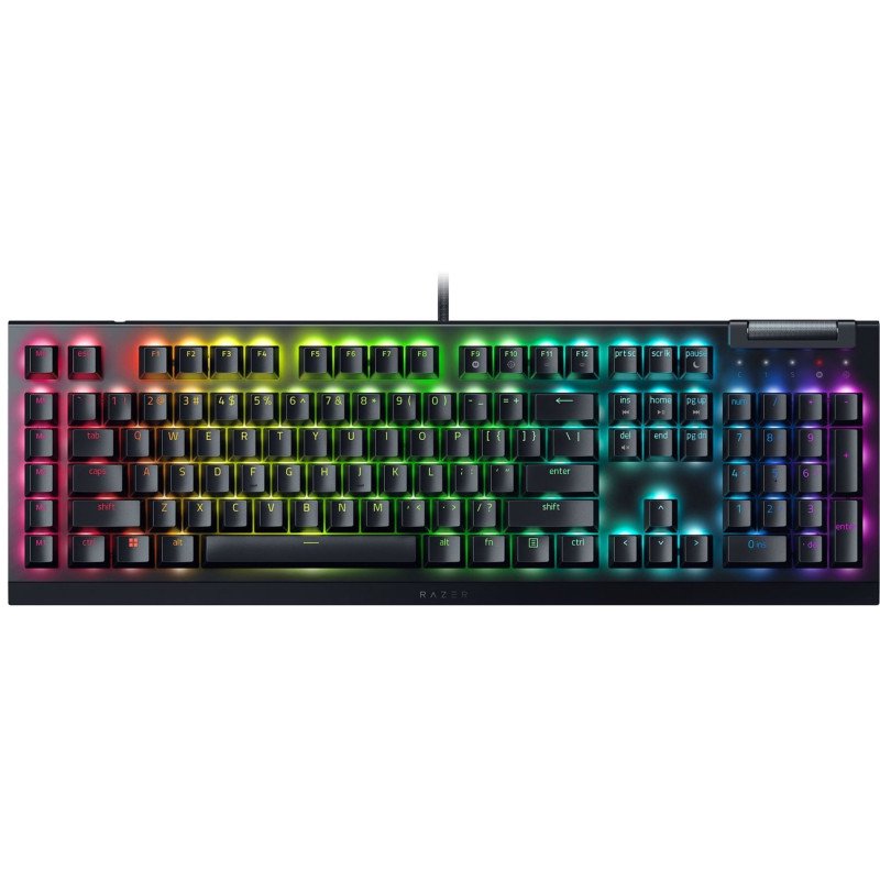 Žaidimų klaviatūra RAZER BlackWidow V4 X, mechaninė, RGB, US, Green Switch