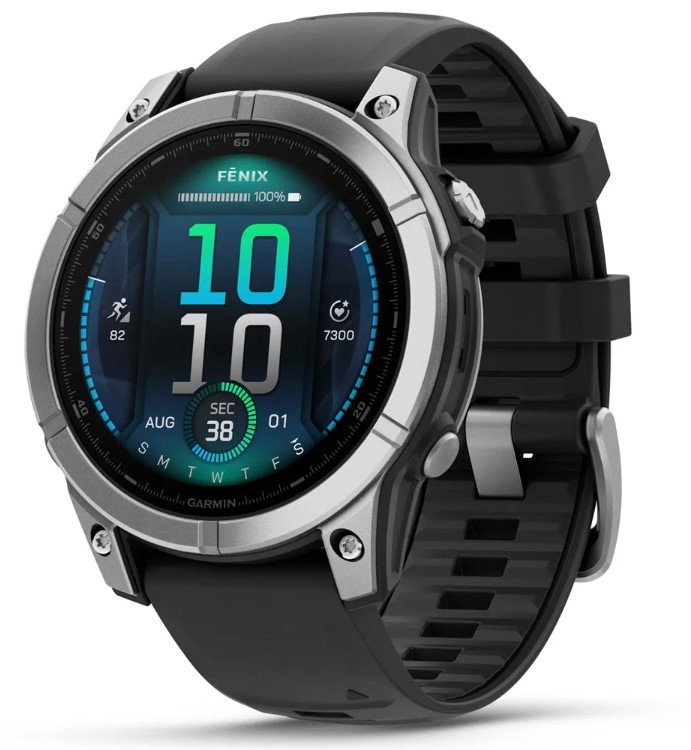 Sportinis laikrodis GARMIN Fenix E, 47mm Amoled, Stainless Steel/Black