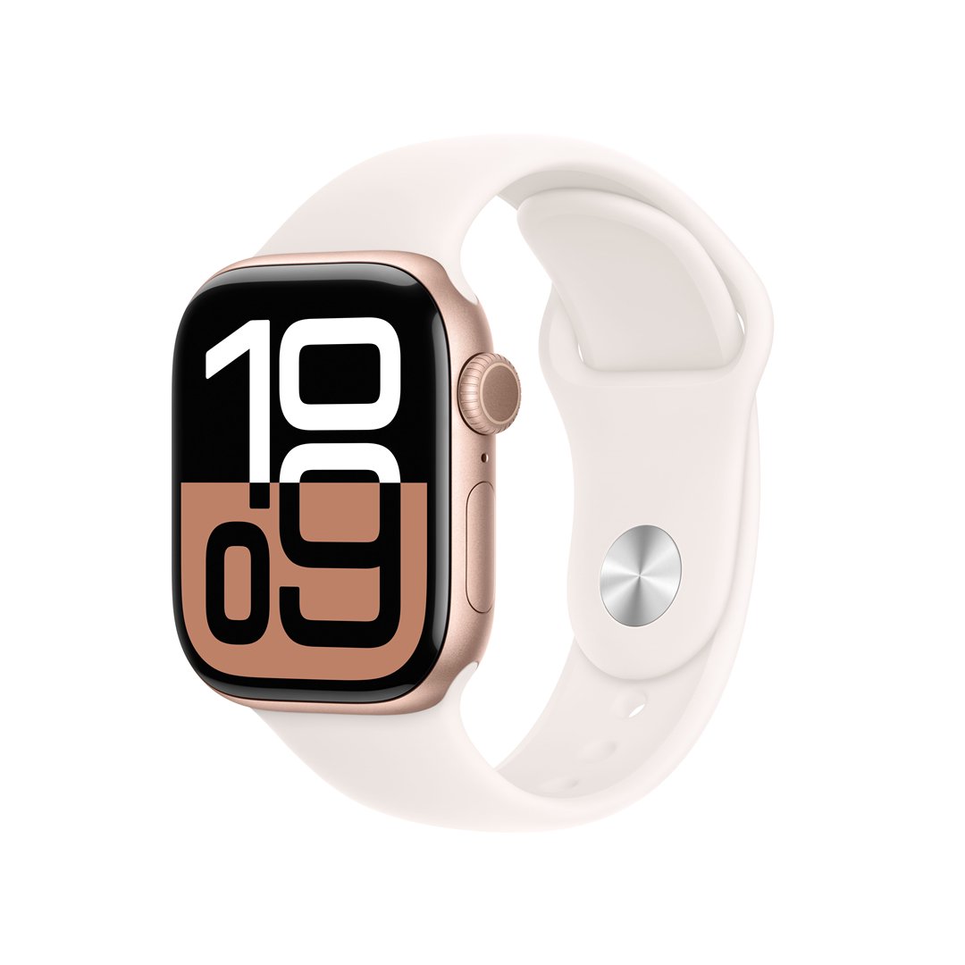 Išmanusis laikrodis Apple Watch 10 GPS 42mm Rose Gold Aluminium Case with Light Blush Sport Band S/M