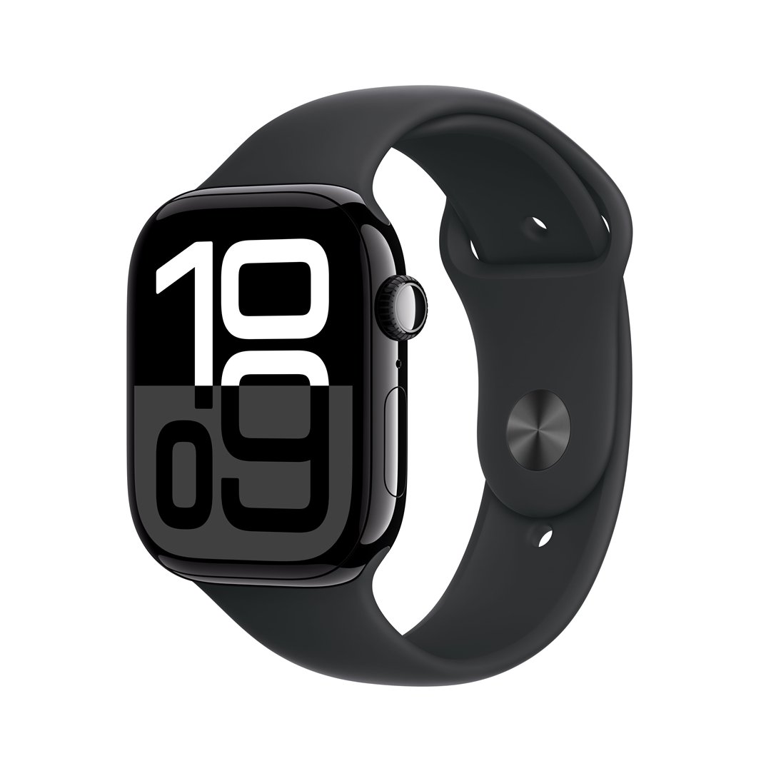 Išmanusis laikrodis Apple Watch 10 GPS 46mm Jet Black Aluminium Case with Black Sport Band - M/L