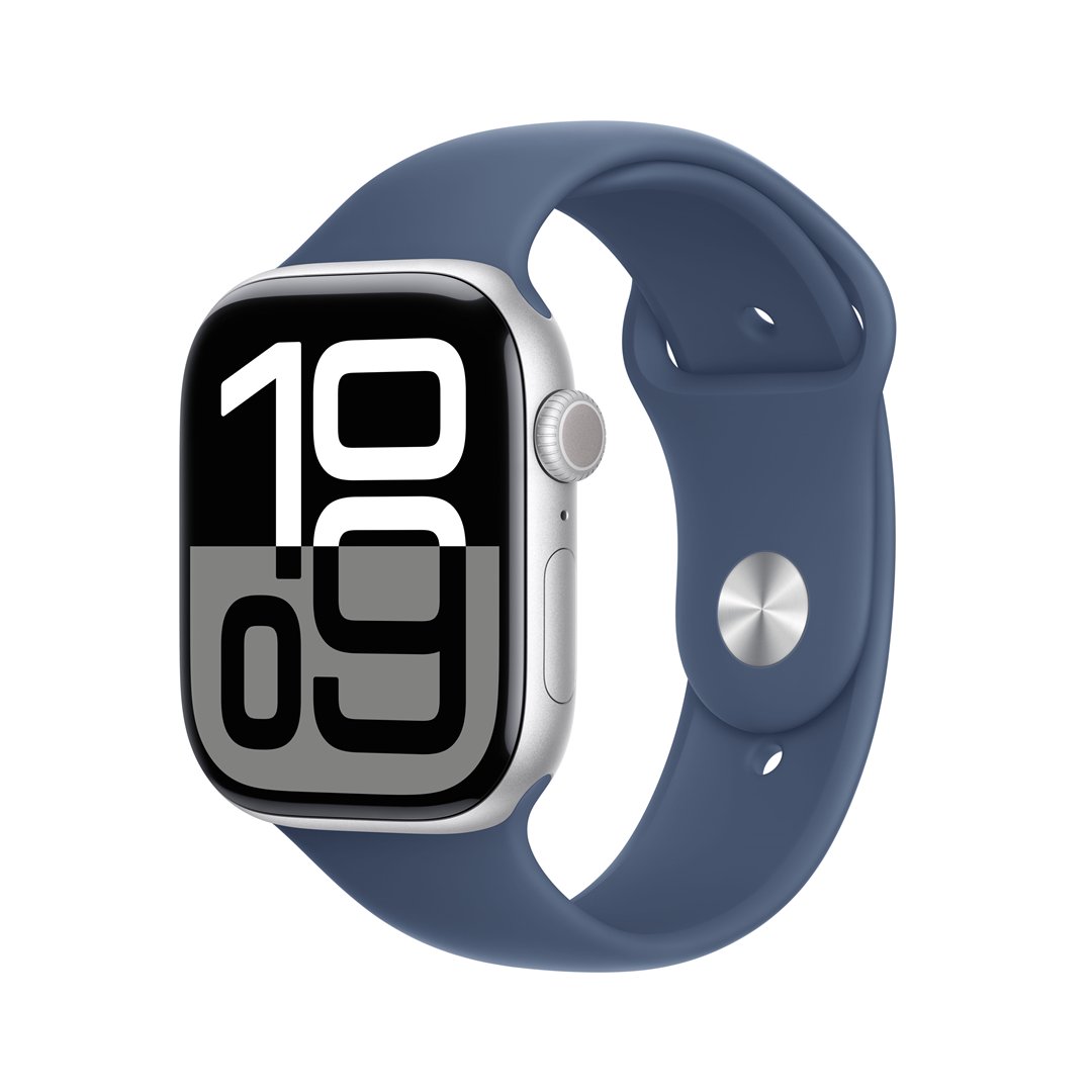 Išmanusis laikrodis Apple Watch 10 GPS+Cell 46mm Silver Alumin. Case/Denim Sport Band - M/L