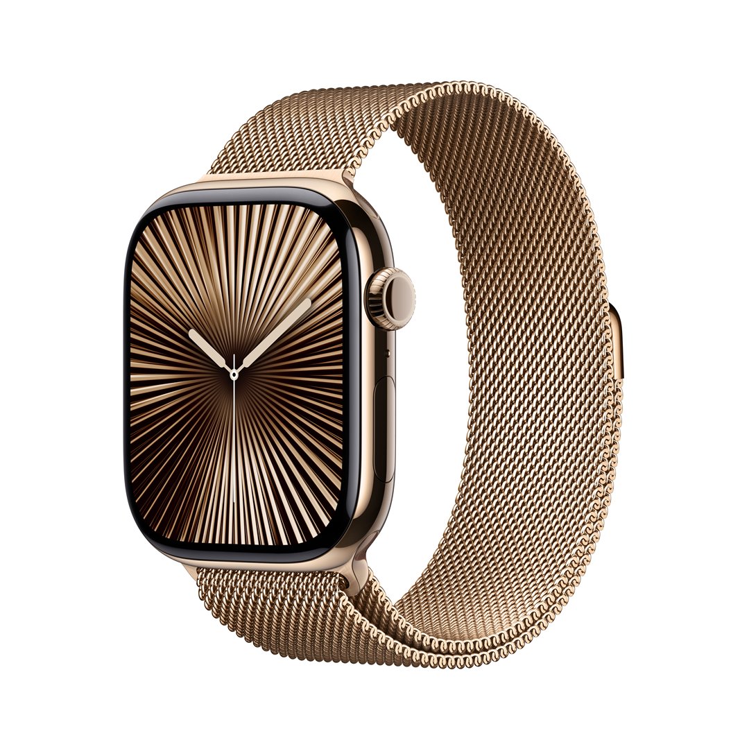 Išmanusis laikrodis Apple Watch 10 GPS+Cell 46mm Gold Titanium Case/Gold Milanese Loop - M/L
