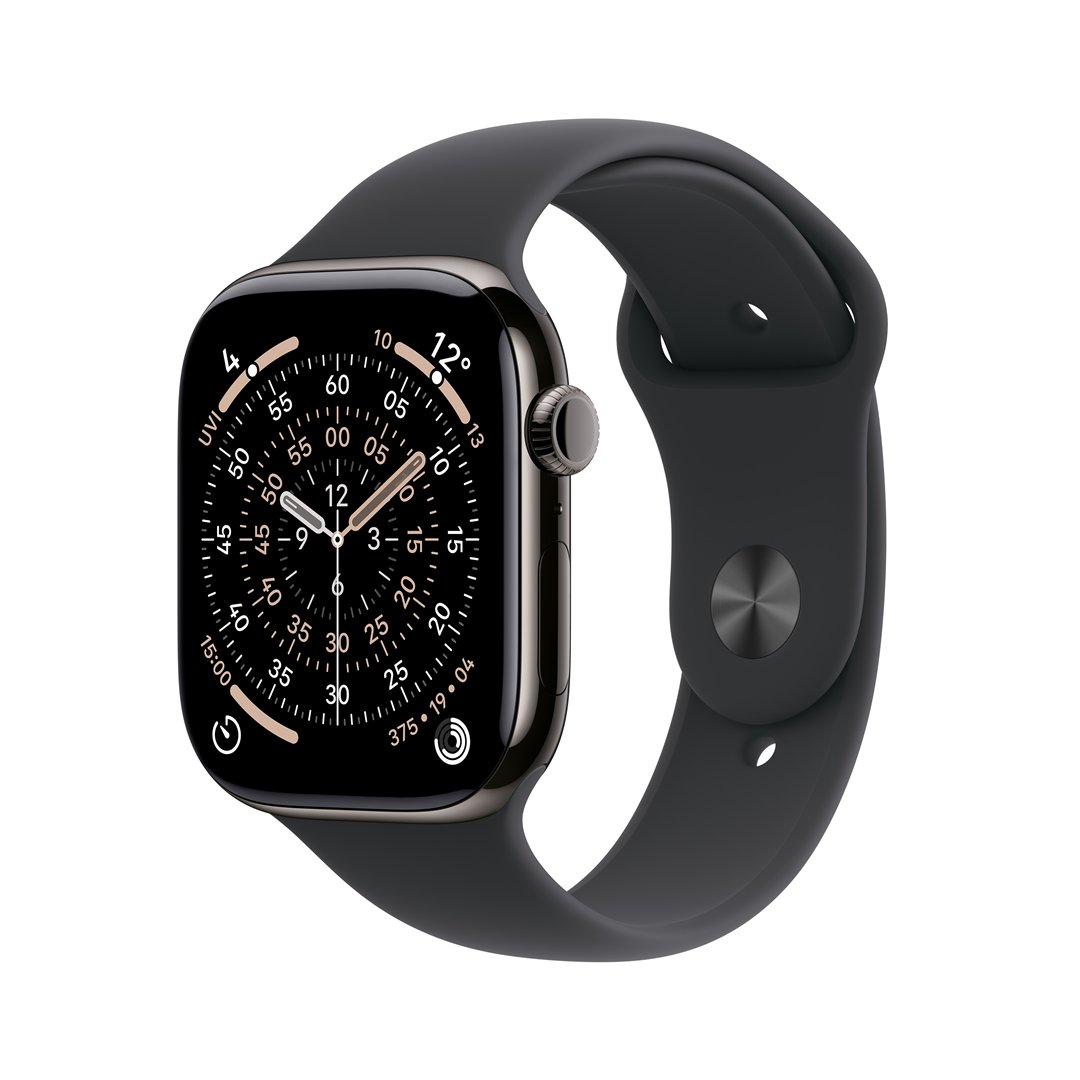 Išmanusis laikrodis Apple Watch 11&nbsp;GPS+Cell 46mm&nbsp;Slate Titanium Case/Black Sport Band - M/L