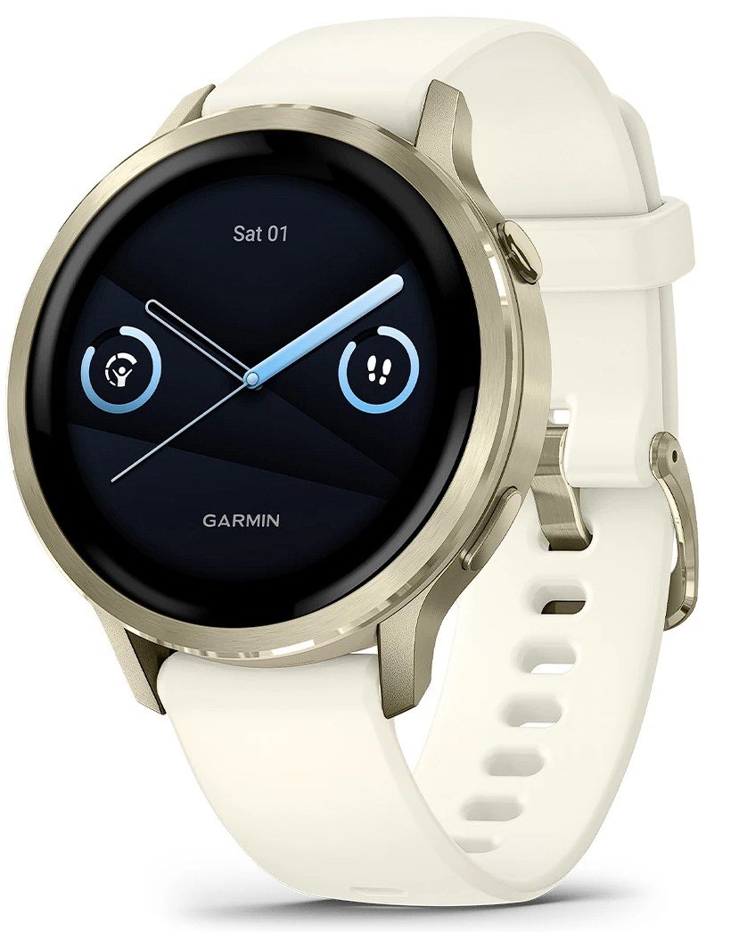 Sportinis laikrodis GARMIN Venu 4 41mm, Lunar Gold/Bone