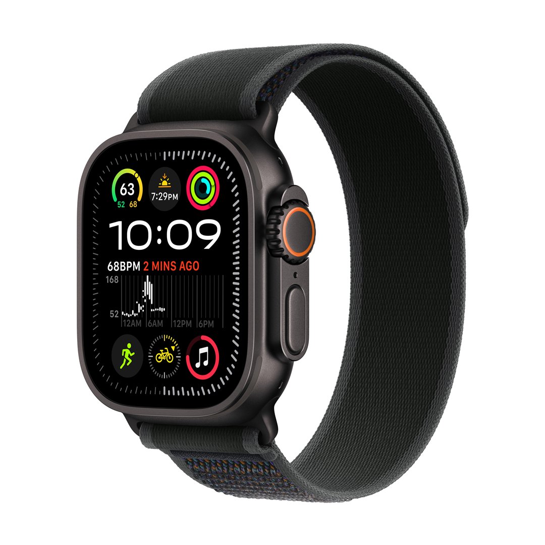 Išmanusis laikrodis Apple Watch Ultra 2 GPS+Cell 49mm Black Titanium Case with Black Trail Loop S/M